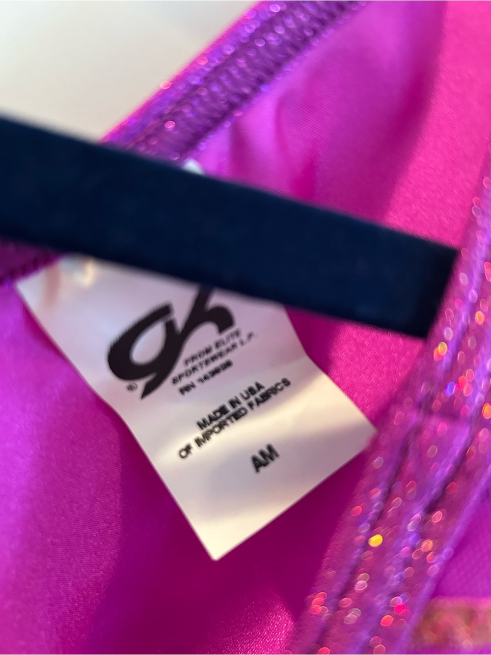 NWT GK® Girls' Shimmer Pink Gymnastics Leotard with Rhinestone Design - Size AM - Picture 12 of 12